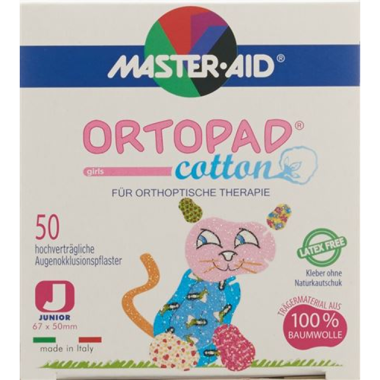 Ortopad Pambıq Occlusionspflaster Junior Qızlar 50 əd