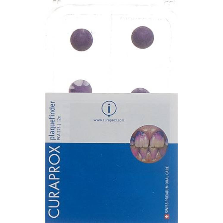 បន្ទះ Curaprox PCA 223 ស្វែងរក Anfärbetabletten 12 កុំព្យូទ័រ