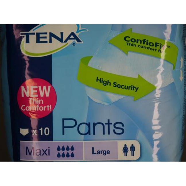 TENA Pants Maxi L 10 pcs - CE Certified Incontinence Diaper Pants