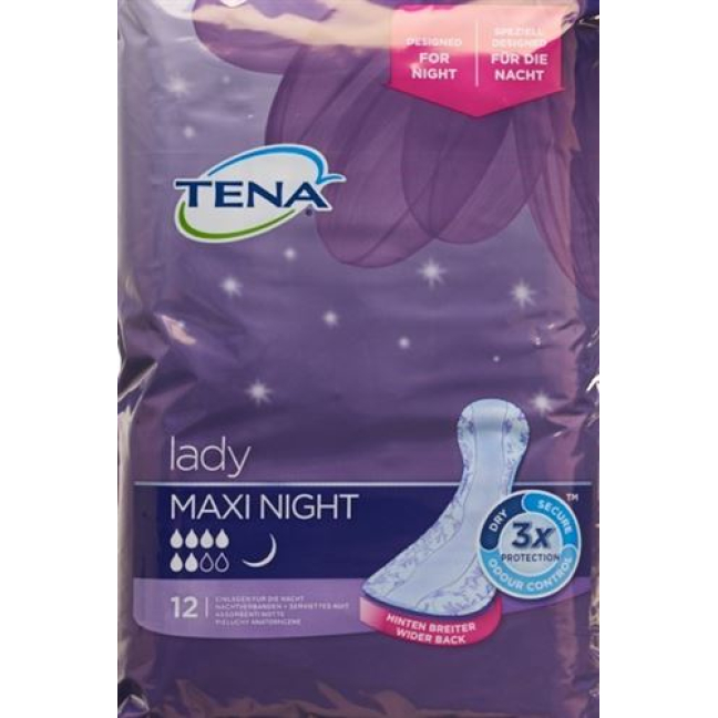 TENA Lady Maxi Night diskreetne 12 tk