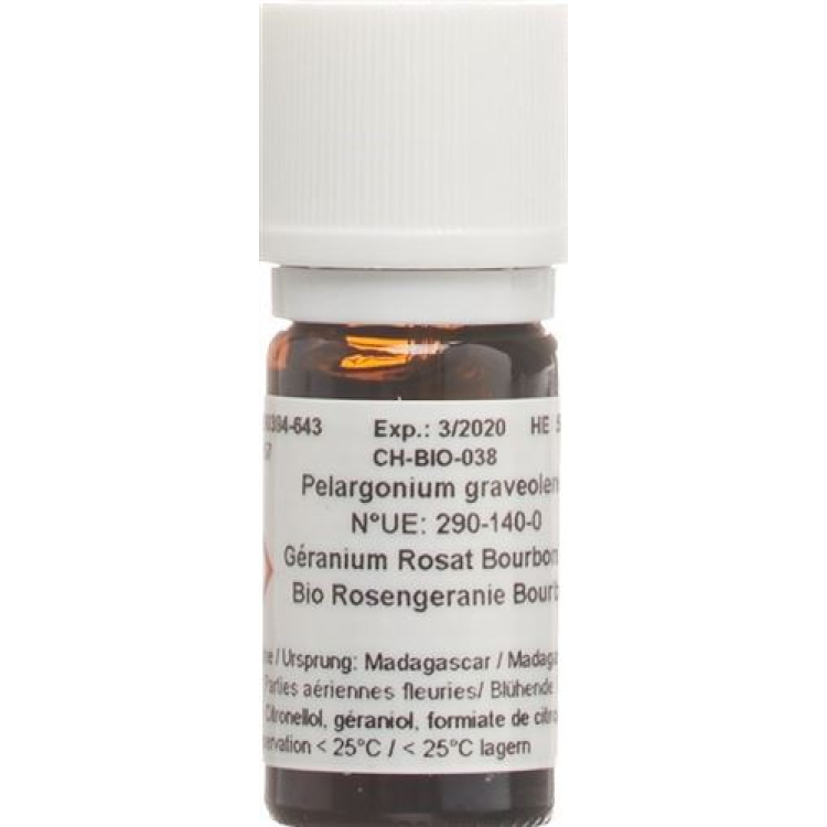 Aromasan rose geranium ether/oil organic 5 ml