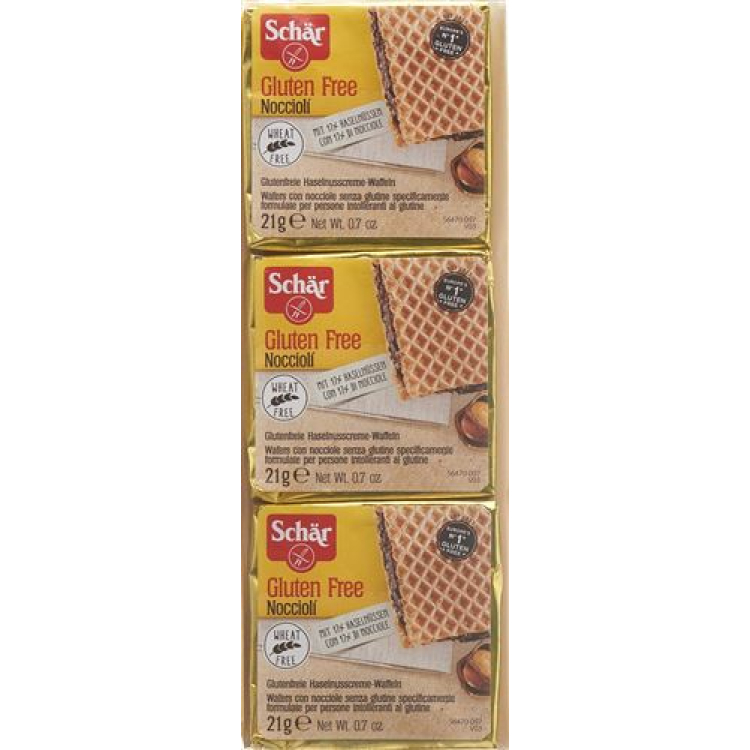 SCHÄR Noccioli Snack Pack 3 bezlepkové 63 g