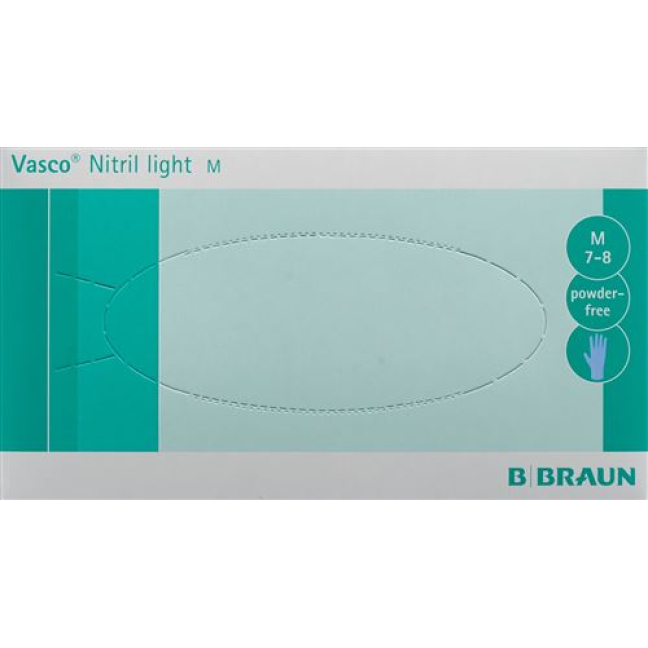 Vasco Nitrile Examination Gloves Light M Latex Powder Free 100 pcs