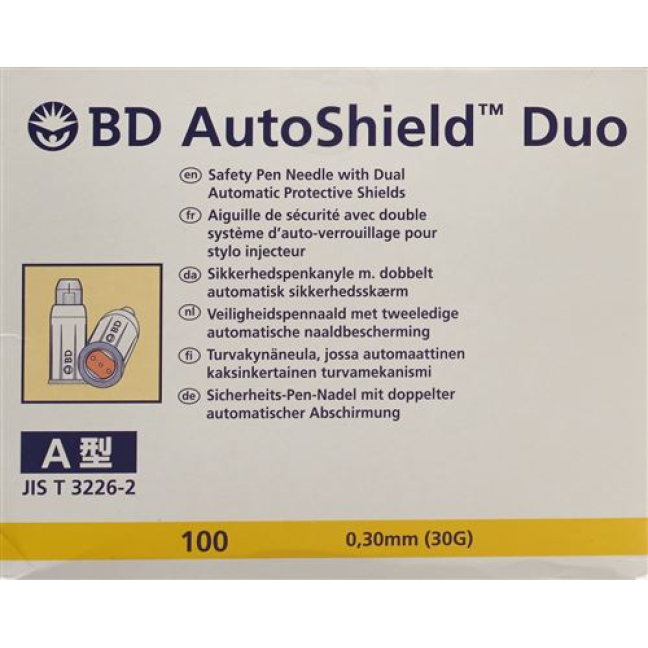 BD Auto Shield Duo Safety Pen Aguja 5mm 100 uds