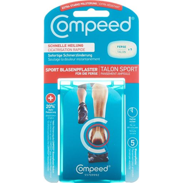 Compeed Sports buborékfólia a sarkon 5 db