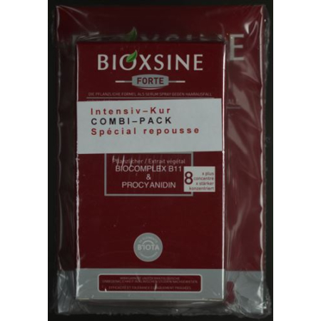 Bioxsine Combipack Forte pršilo+šampon 2 kos
