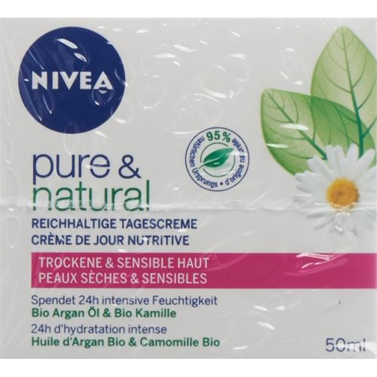 Kem Dưỡng Da Ban Ngày Nivea Pure Natural Rich 50ml