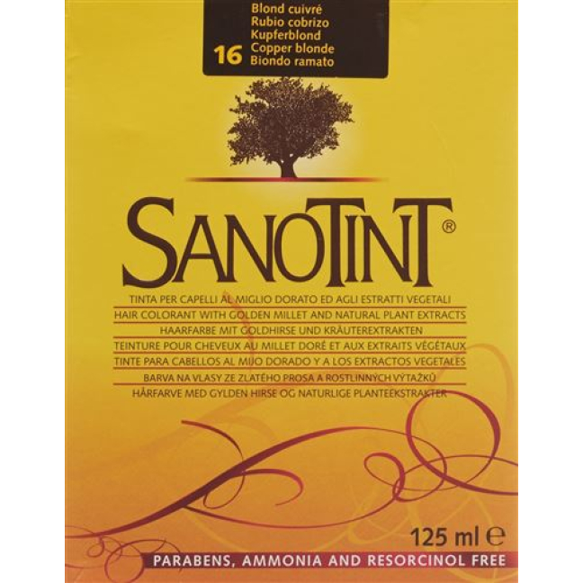 Tinte Sanotint 16 rubio cobrizo