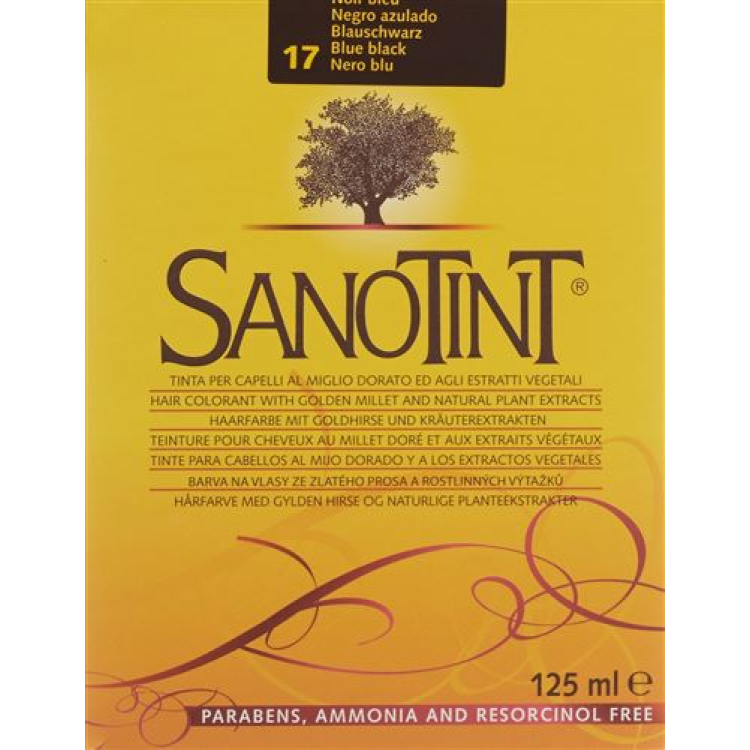 Sanotint 17 צבע שיער כחול שחור