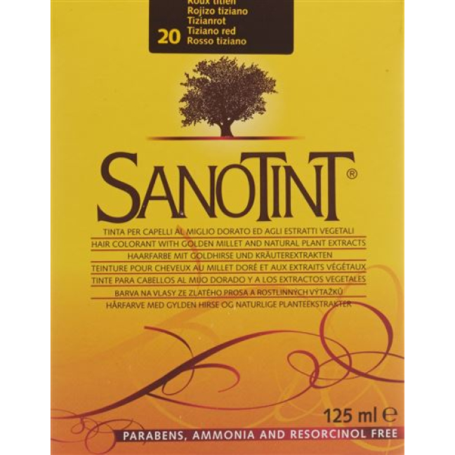 Sanotint шаш түсі 20 титан қызыл