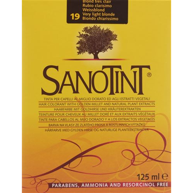 צבע שיער Sanotint 19 בלונד לבן