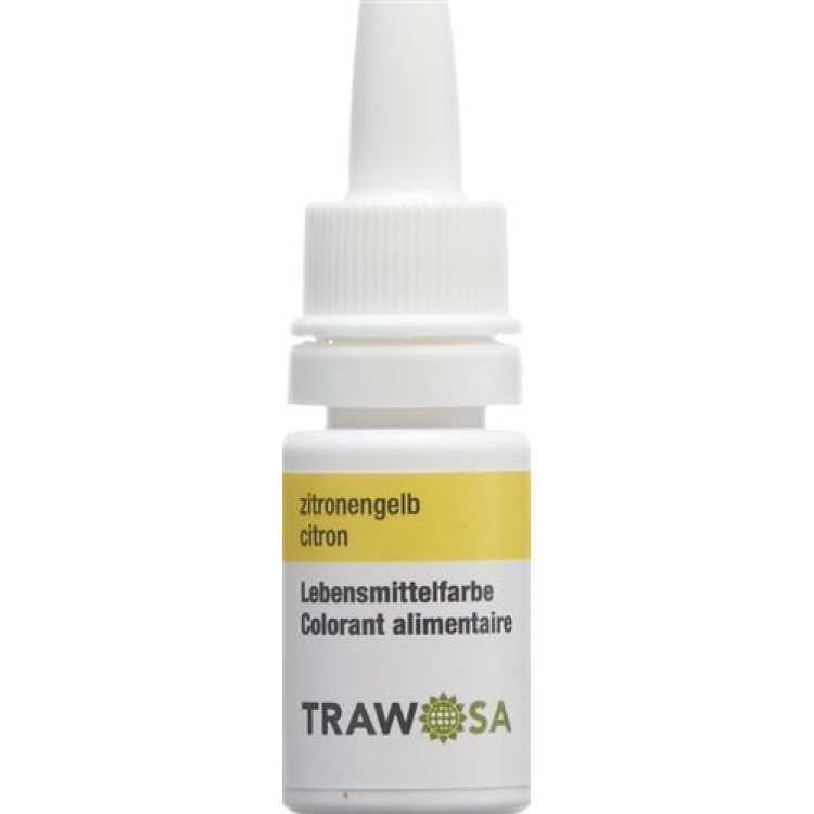 Trawosa food dye lemon yellow 10ml