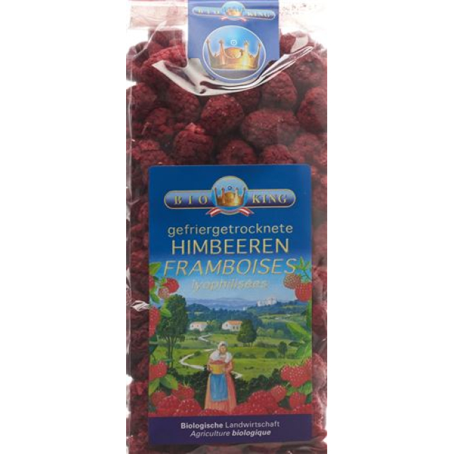 Bioking Freeze-Dried Raspberries 100g - Healthy Snack
