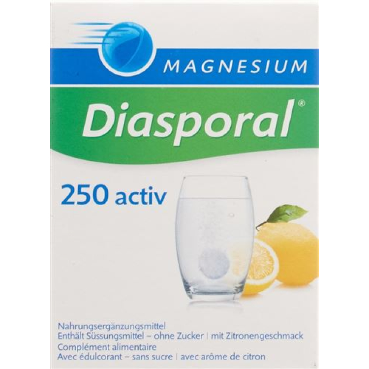 Magnesium Diasporal Active 250 mg 20 šnypščiųjų tablečių