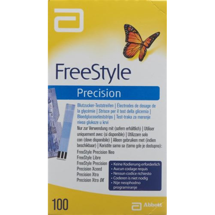 רצועות בדיקה של Abbott Freestyle Precision 100 יח'