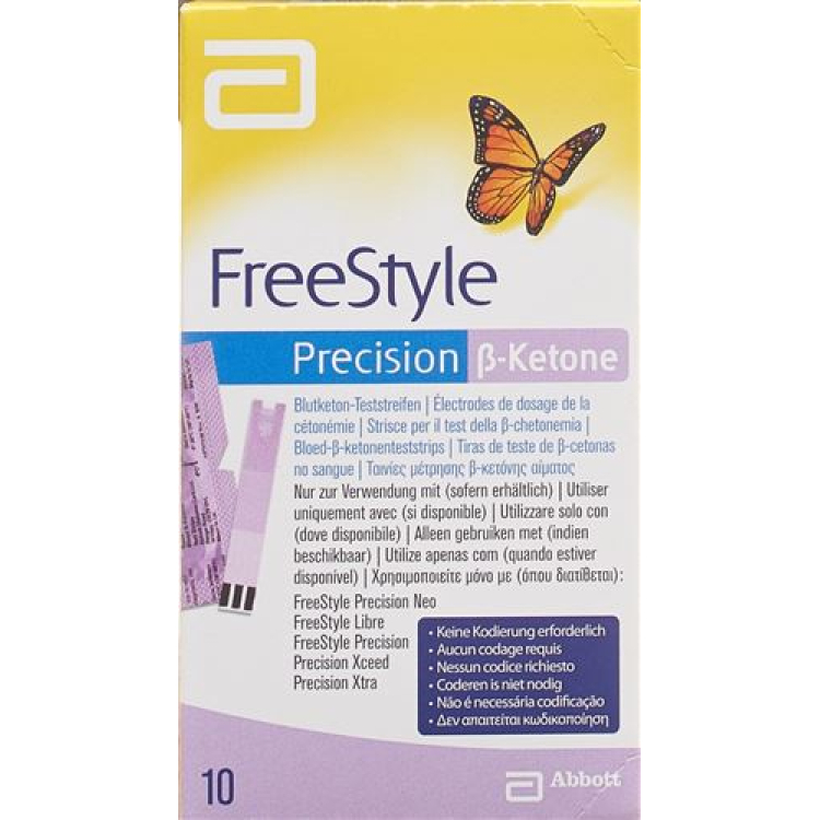 Abbott Freestyle Precision კეტონები 10 ც