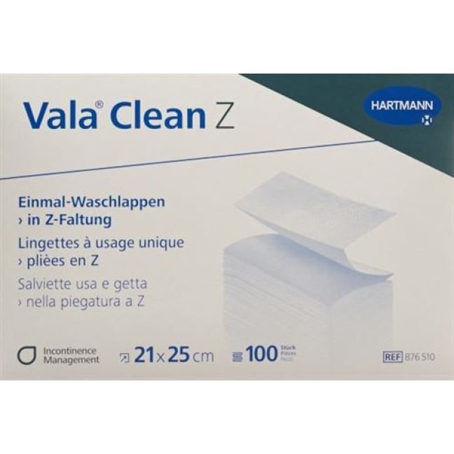Valaclean Z disposable washcloth 21x25cm 100 pcs