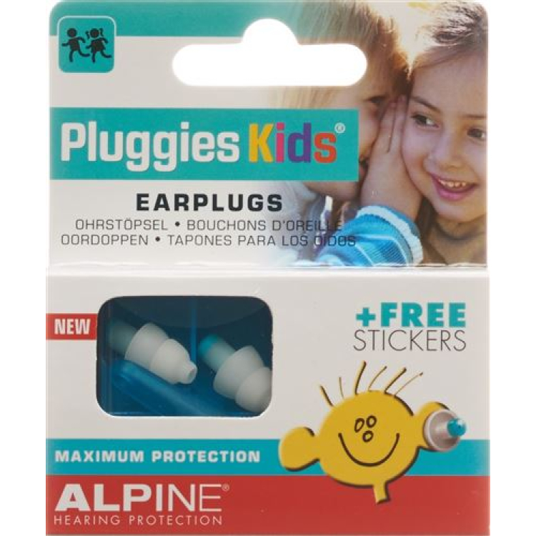 ALPINE Pluggies Penyumbat telinga anak berwarna biru