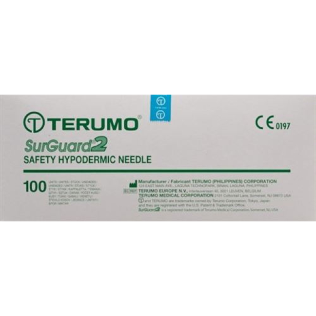 TERUMO cannula SurGuard2 25G 0.5x16mm ஆரஞ்சு 100 பிசிக்கள்
