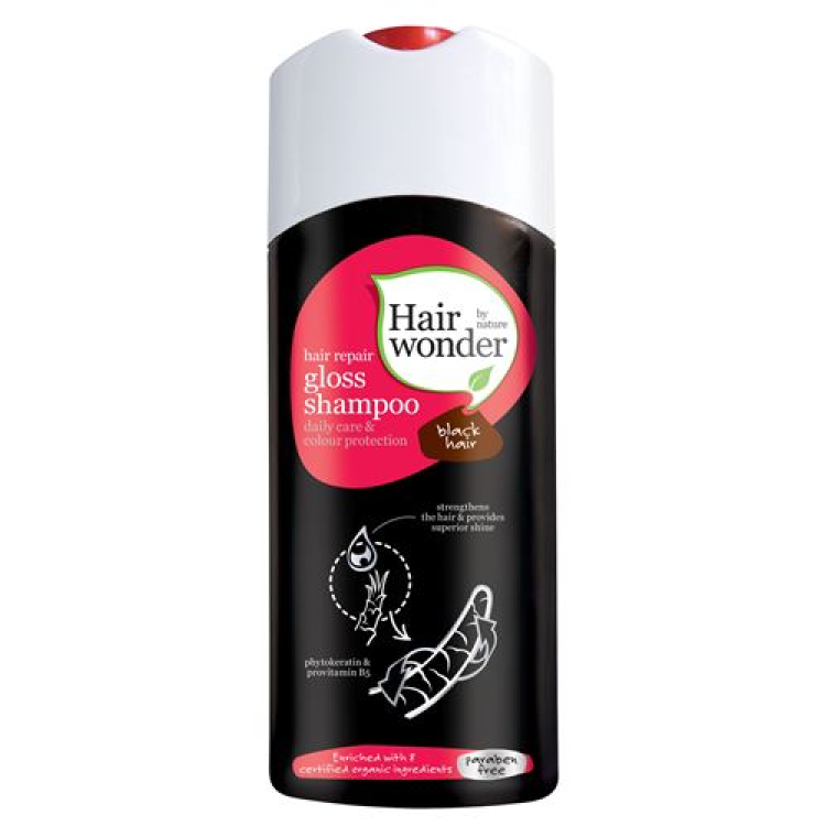 HENNA PLUS Gloss Shampoo juodas 200 ml