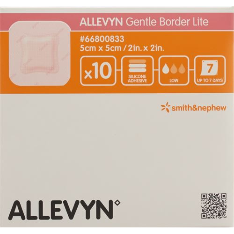 Allevyn Gentle Border Lite 5x5cm 10 kos