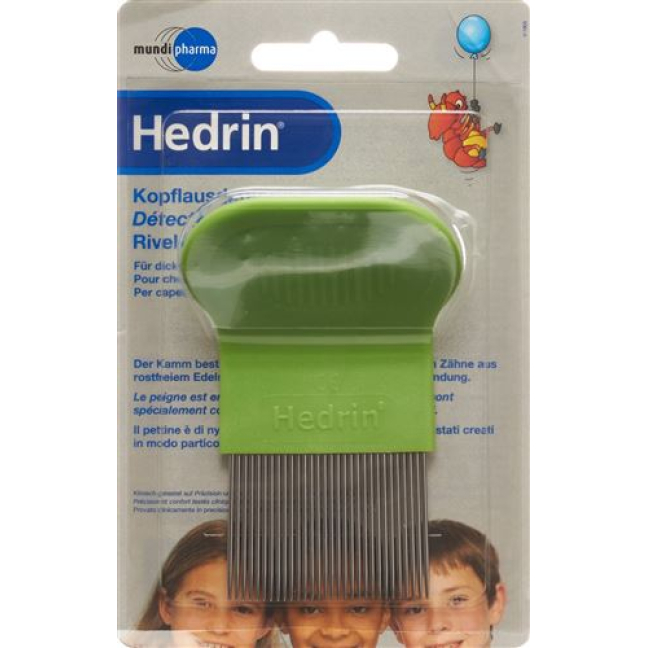 Detector de piojos Hedrin, peine metálico para piojos