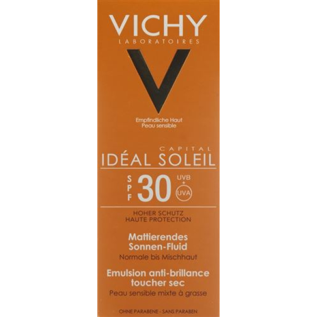 Vichy Ideal Soleil მქრქალი მზის სითხე SPF30 50 მლ