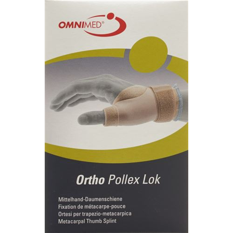 OMNIMED Ortho Pollex Lok Mitt கட்டைவிரல் சுற்றுப்பட்டை -17cm வலதுபுறம்