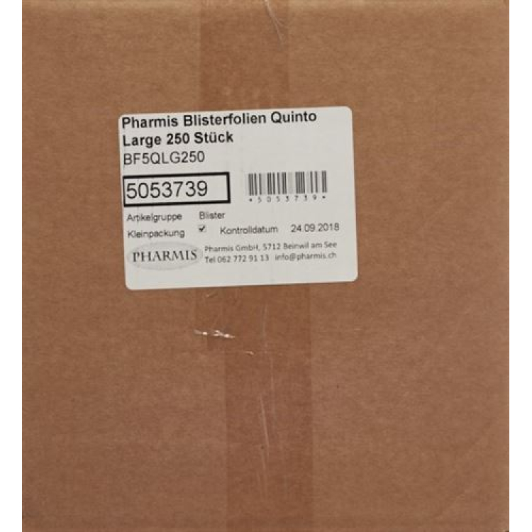 Pharmis blister Quinto Large 250 tk