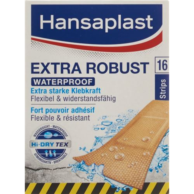 Hansaplast Extra Robust Strips 16 יח'