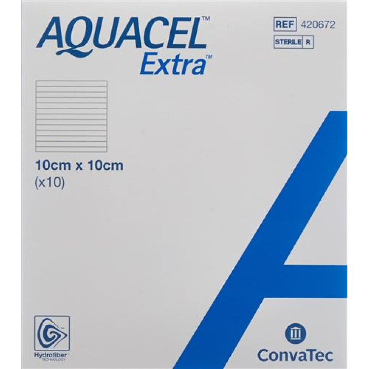 AQUACEL Hydrofiber превръзка Extra 10x10cm 10 бр