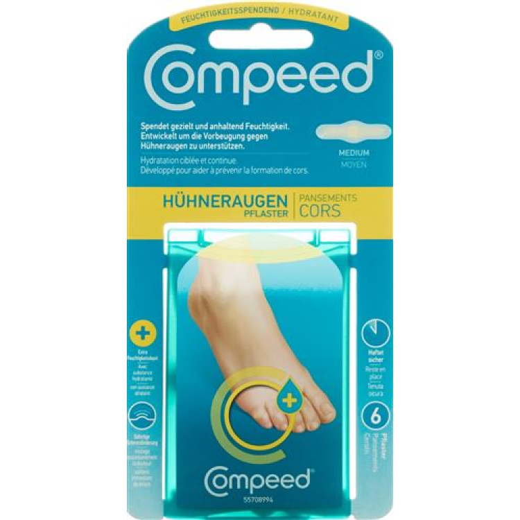 Compeed Hühneraugenpflaster M fugtgivende 6 stk