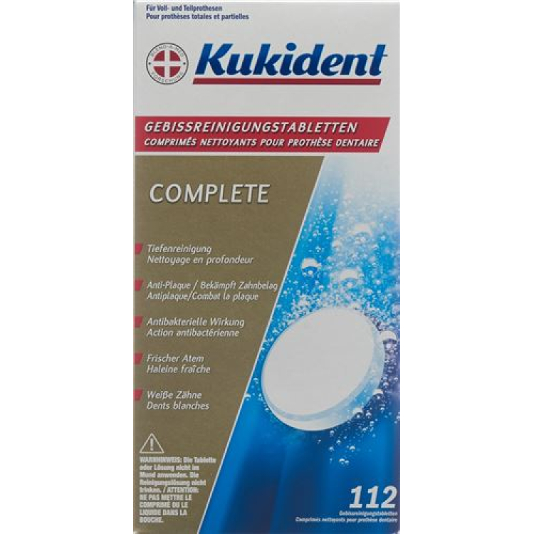 Kukident rengöringsflikar Fresh Mint 112 st