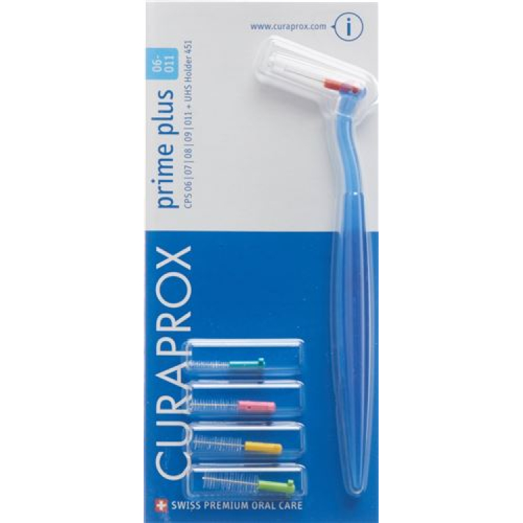 Curaprox CPS prime plus campuran 5 kuas interdental + dudukan