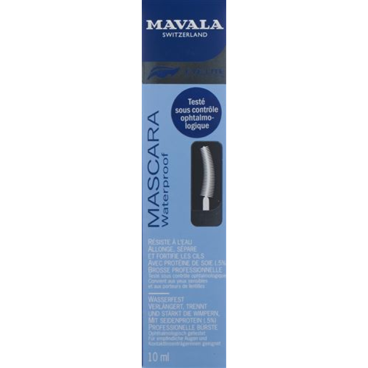 MAVALA Waterproof Mascara noir nieuwe formule 10 ml