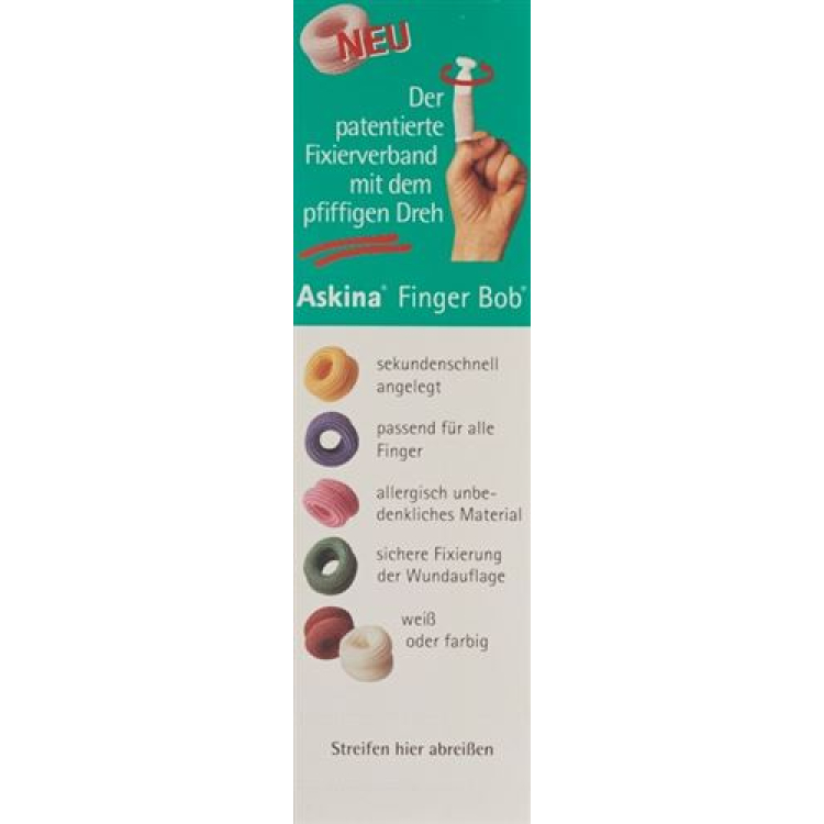 Askina Finger Bob pembalut jari warna putih 12 x 6 pcs