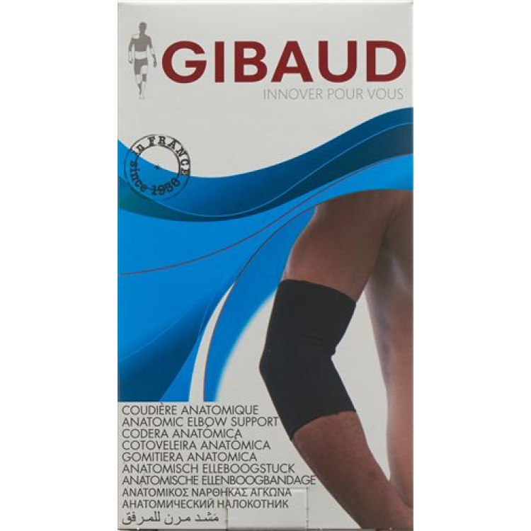 GIBAUD Ellenbogenbandage anatomisch Gr2 25-29cm schwarz