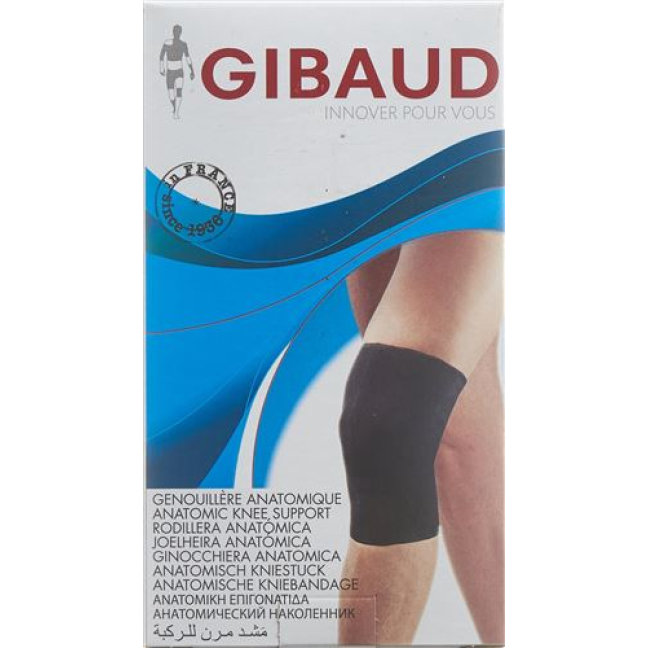 GIBAUD knee bandage anatomically Gr2 38-45cm black