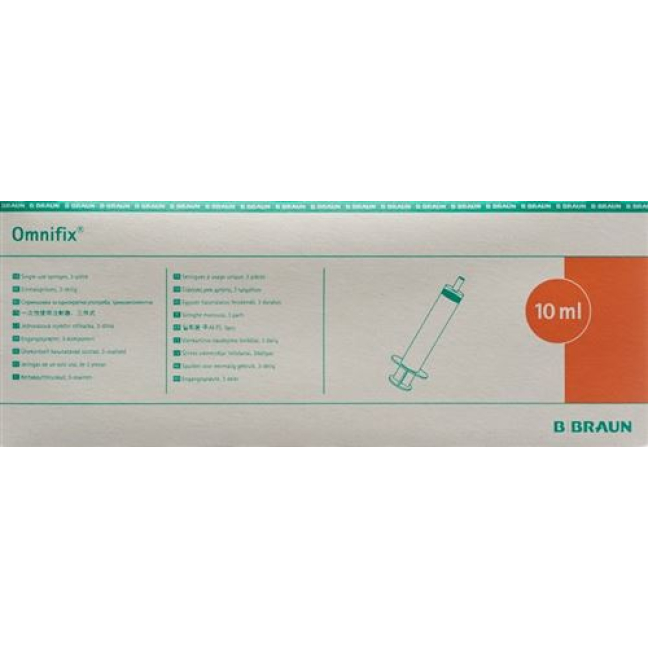 OmniFIX Syringe 10ml Luer Lock Latex-Free 100 pcs