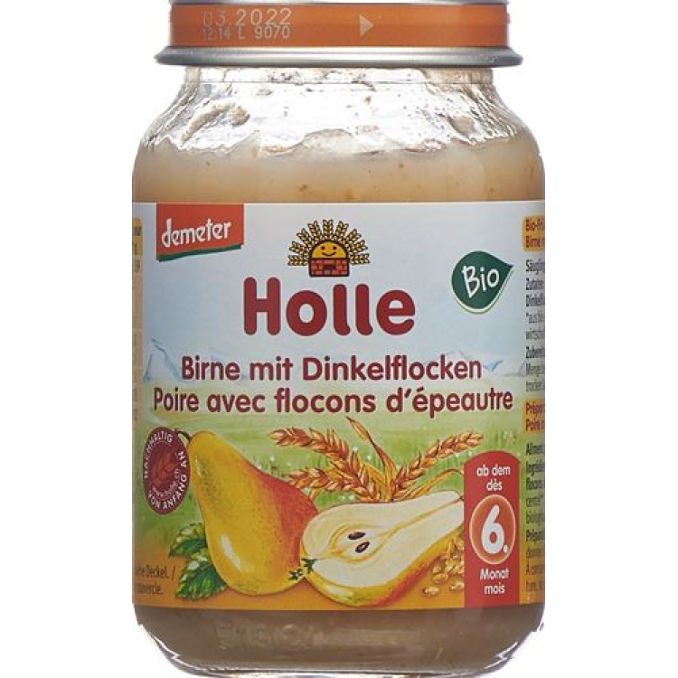 Holle hruška s pirinimi kosmiči demeter bio 190 g