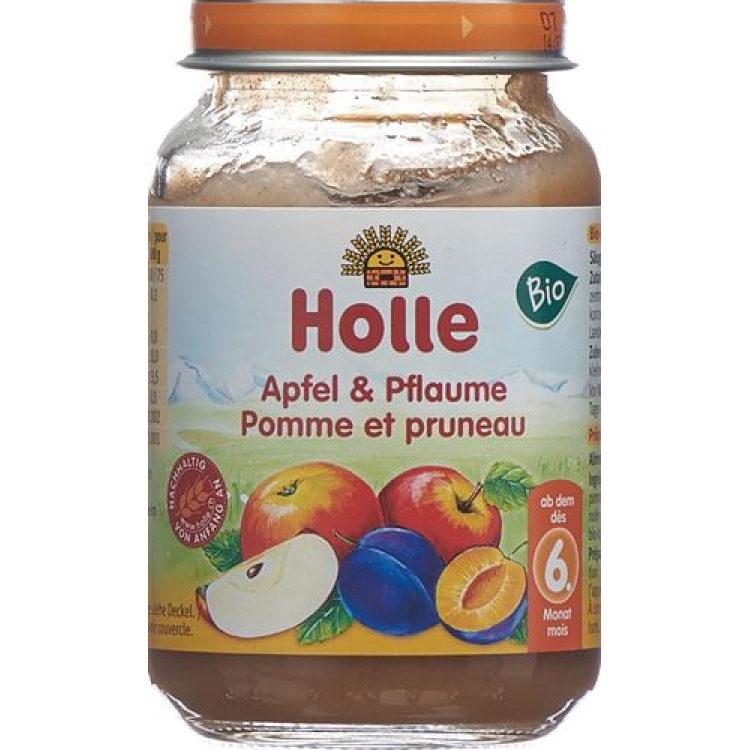 Holle Æble & blomme Demeter Bio 190 g