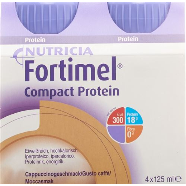 Fortimel Compact протеиновый капучино 4 фл 125 мл
