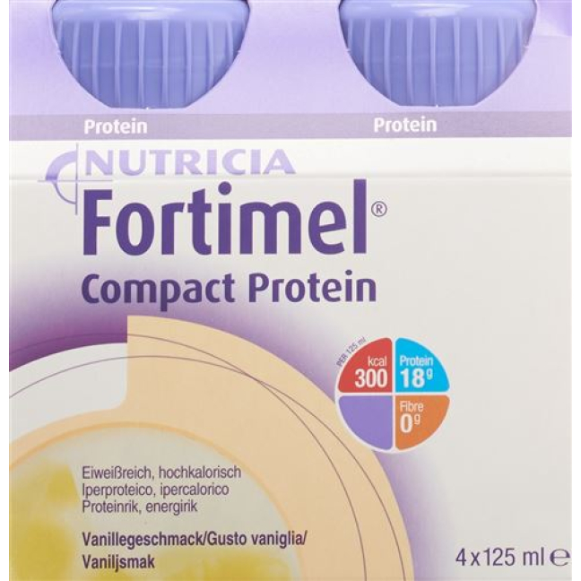 Fortimel Compact Protein Vanilla 4 Flaskor 125 ml