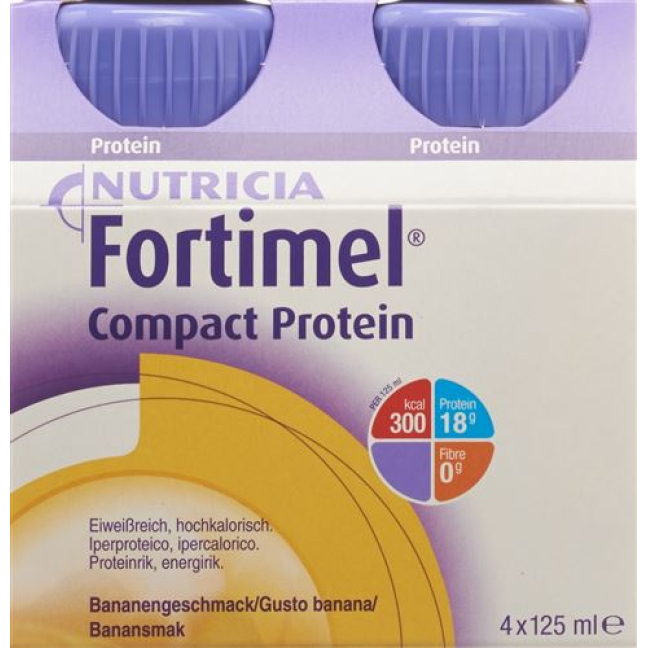 Fortimel Compact protein banana 4 Fl 125 ml