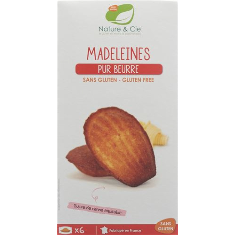 Nature & Cie Madeleines زبدة خالية من الغلوتين 6 × 25 جم