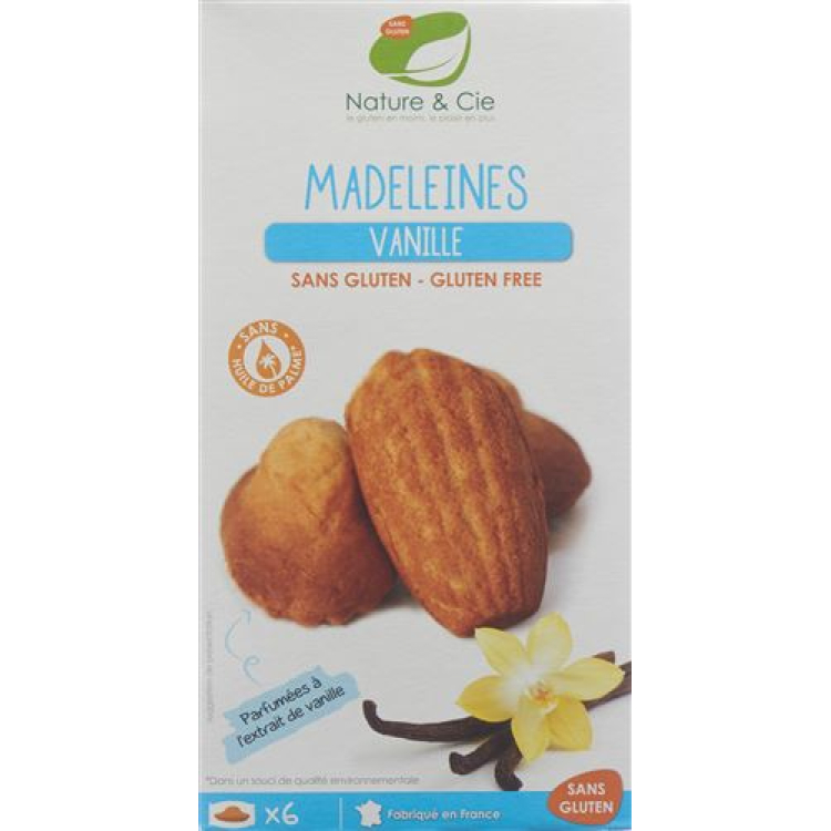 Nature & Cie Madeleines վանիլային առանց սնձան 6 x 25 գ