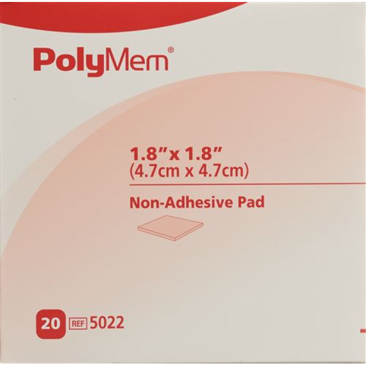 PolyMem sårbandage 4,7x4,7cm non-adhæsiv steril 20 stk.