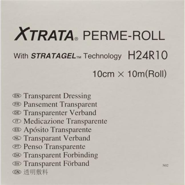 Apósito de película transparente Xtrata 10cmx10m