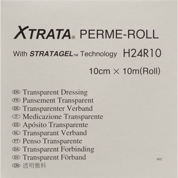 Xtrata transparent filmbandasje 10cmx10m