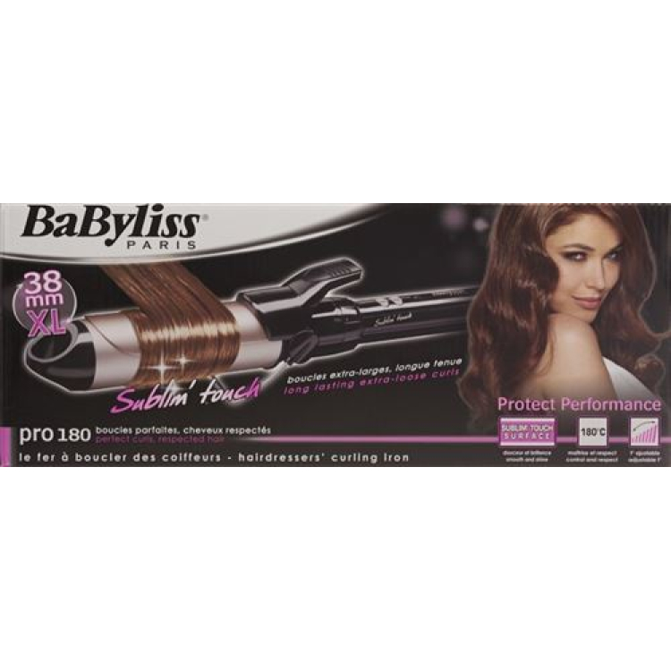 Ferro de Cabeleireiro BABYLISS PRO 38mm 180 Sublim-touch